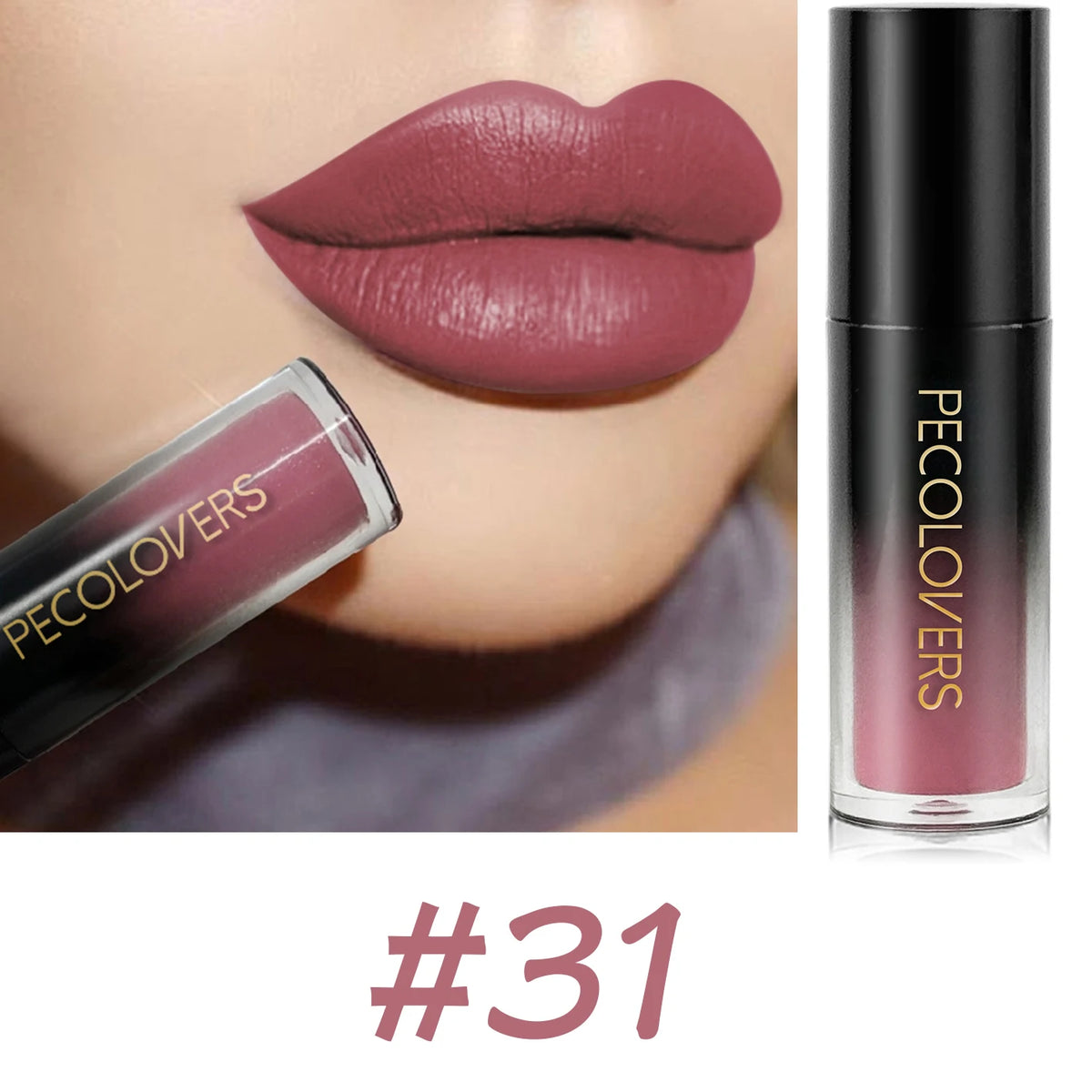 Velvet Matte Lipstick Sexy Red Lip Gloss Waterproof Long Lasting Easy Coloring Non-fading Non-stick Cup Liquid Lip Stick Zpaxo 31