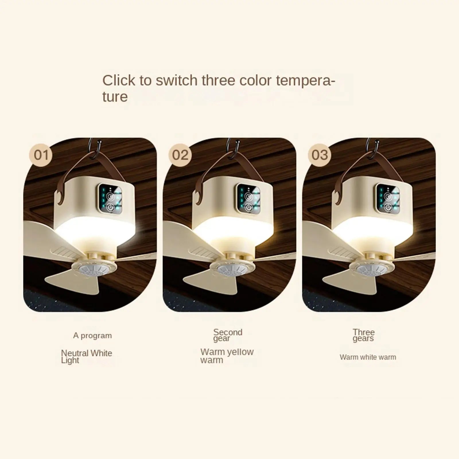 Rechargeable Ceiling Fan Remote Control 3600mAh LED Light Gazebo