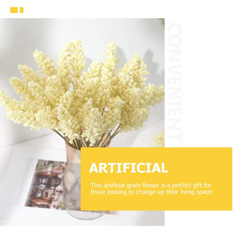 Faux Corn Stalks Artificial Plant Lifelike Wheat Ear Blossom Decor