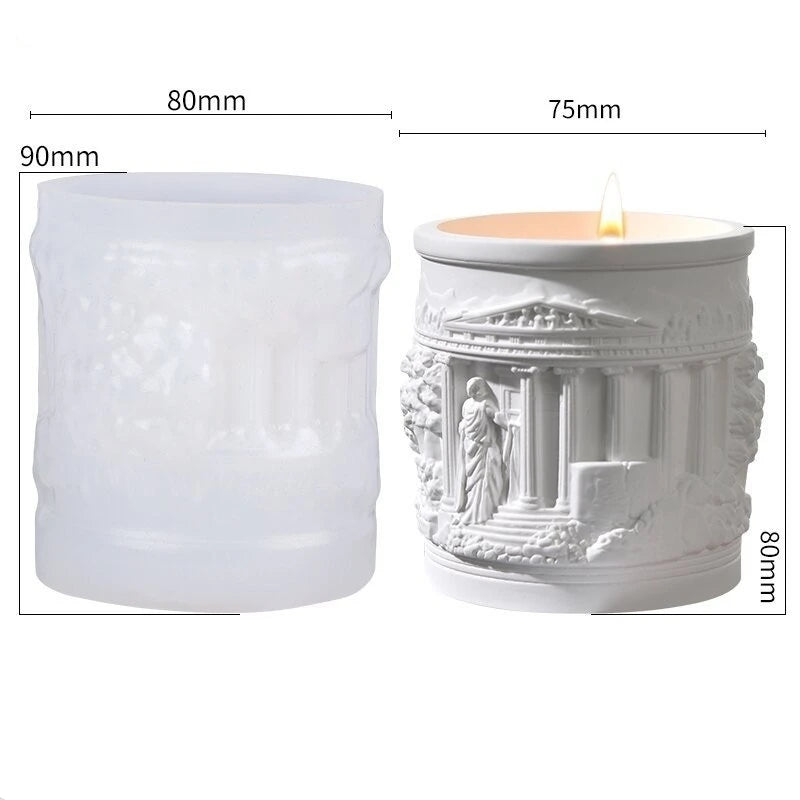 Renaissance Silicone Mold – Candle, Resin & Plaster Cup DIY Silicone Craft Mold Zpaxo
