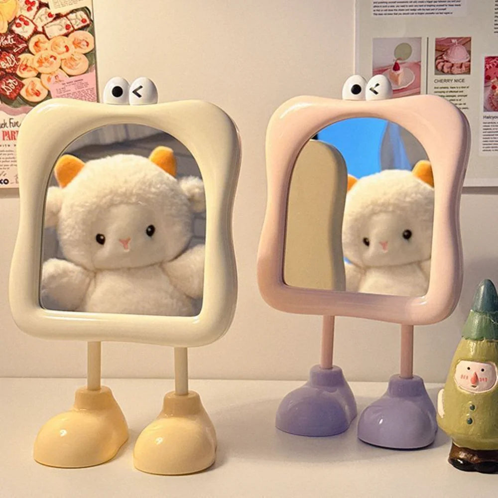 Cartoon Big Foot Vanity Mirror – Kawaii Desktop Standing Mirror