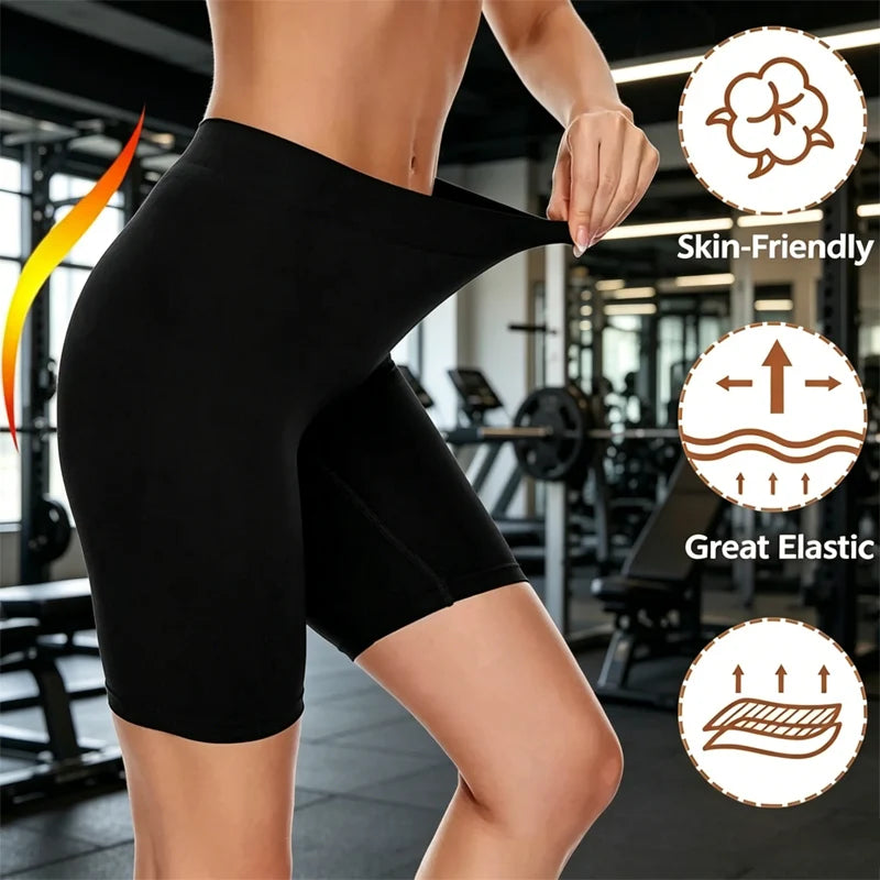 Ultra-soft High-waisted Bike Shorts Non-see-through Stretchy Gym