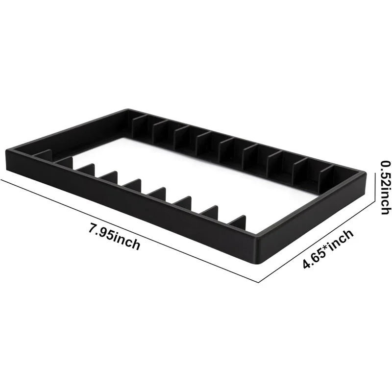CM1Pcs Black Plastic Cassette Tape Holder Box Magnetic Closure Large