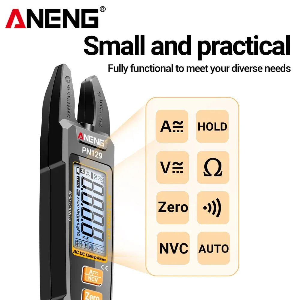 ANENG PN129 Clamp Meter U-shaped AC DC 600V Voltage Current