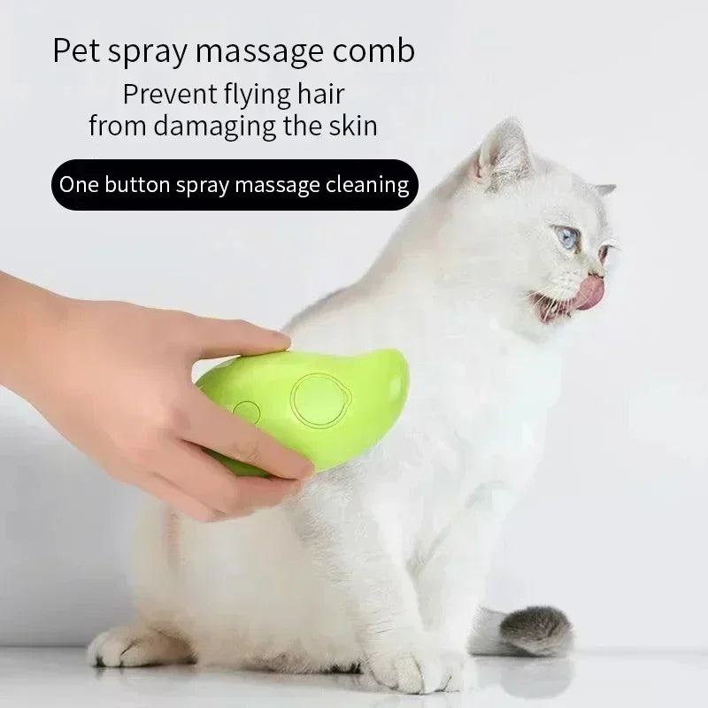 Steam Brush Scratcher for Cats Steam 3 in 1 Pet Brush Cat Steam Brush Comb Dog Brushes Electric Spray Cat Brushes Massage Comb Zpaxo