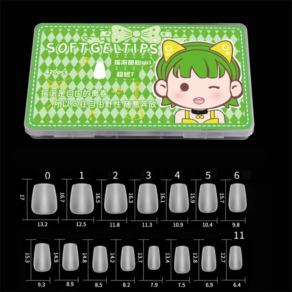 Durable Ultra Short Matte Nail Tips Thin Seamless Waterdrop Almond Zpaxo I