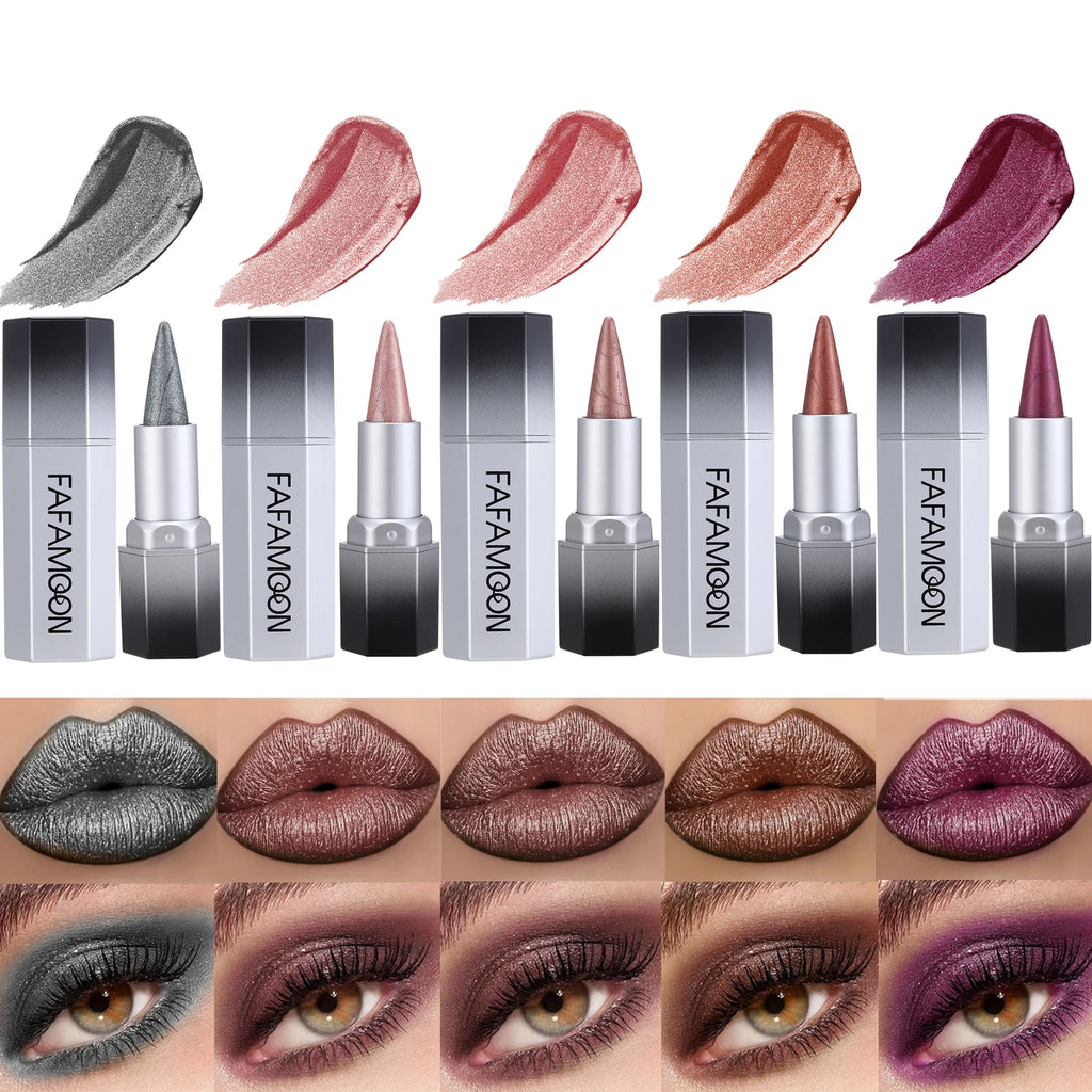 2-in-1 Pearl Lip Gloss Waterproof Rendering Long-lasting Luster Daily Zpaxo