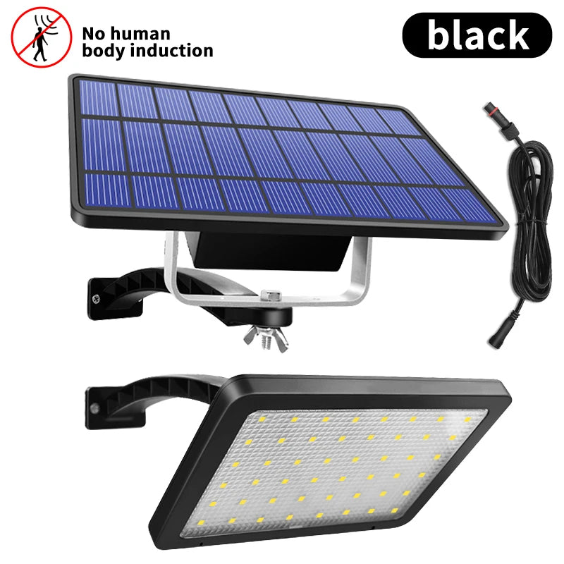 Super Bright 48LED Outdoor Solar Lamp with Motion Detector Waterproof 5500mAh Solar Garden Light for Wall Lighting Zpaxo black with sensor