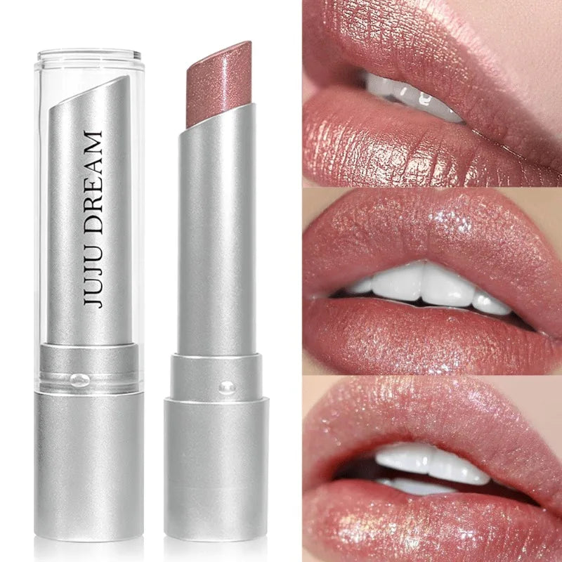 Water Light Solid Lip Gloss, Glossy Tea Brown Lip Tint, Hydrating Plumping Lipstick with Crystal Glass Finish Zpaxo