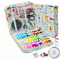 Sewing Kit Complete Set with Threads Needles Scissors Tape Measure Buttons and More for DIY Handcraft Projects Home and Travel Zpaxo ZXB printing 168