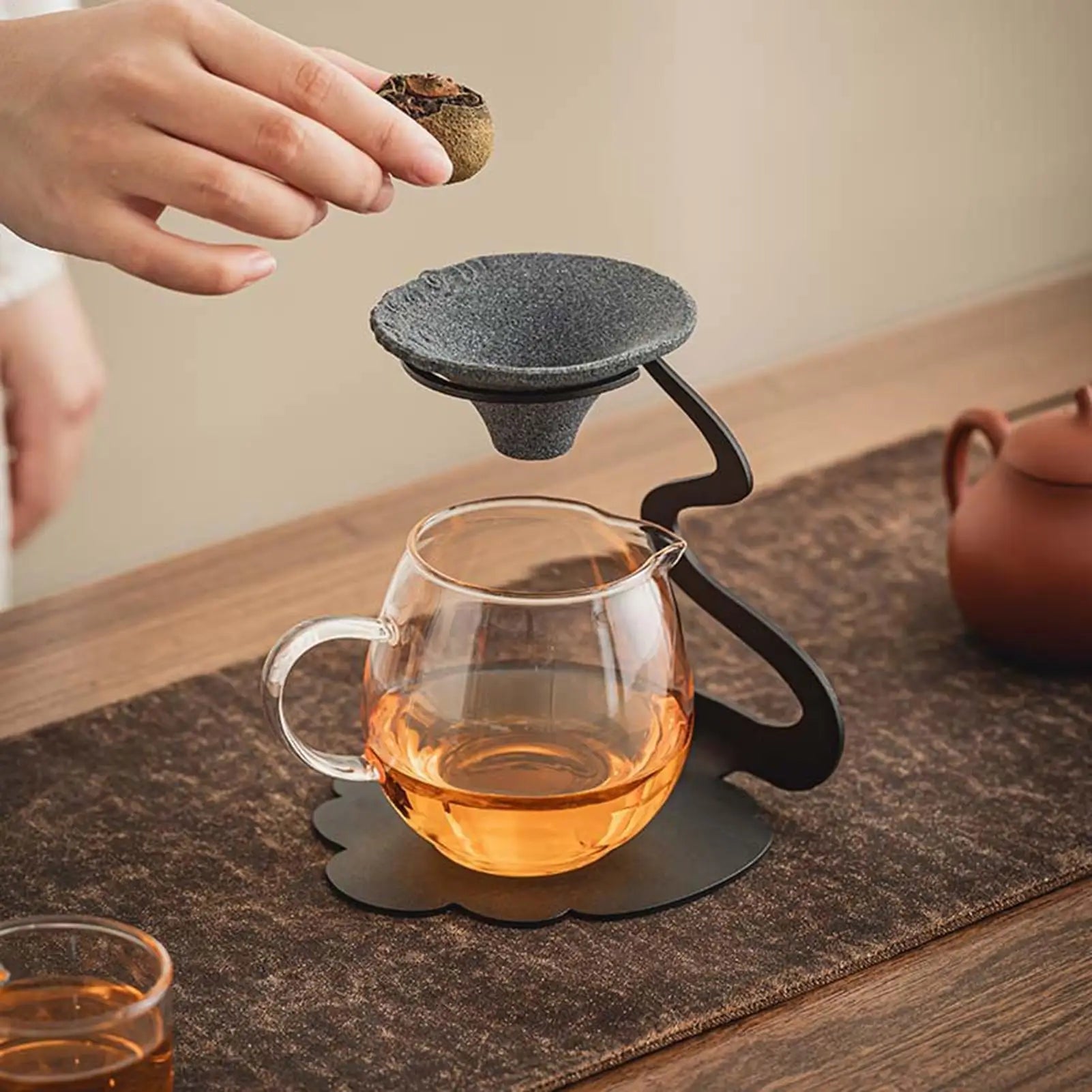 Tea Strainer No Hole Leaf Colander Iron Stand Strainers Loose