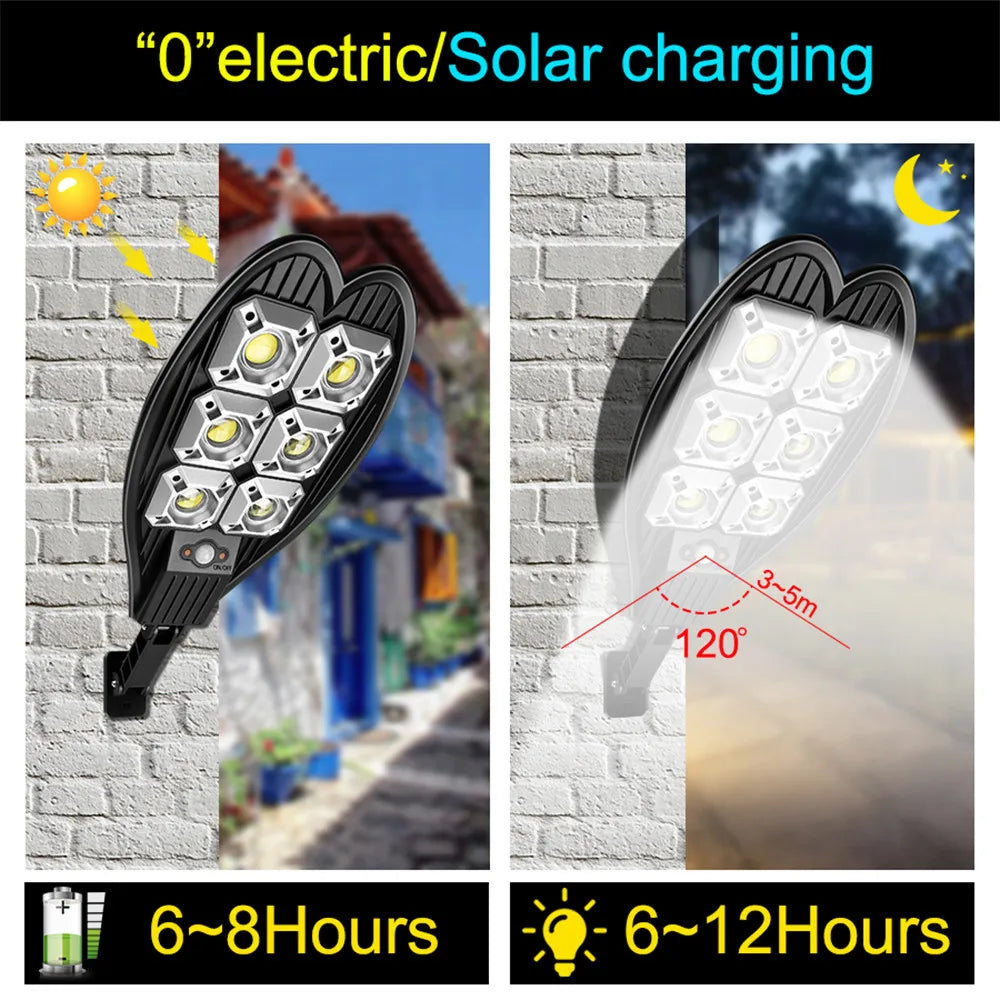 108COB Solar Street Lamp Motion Detector Outdoor Remote Control Zpaxo