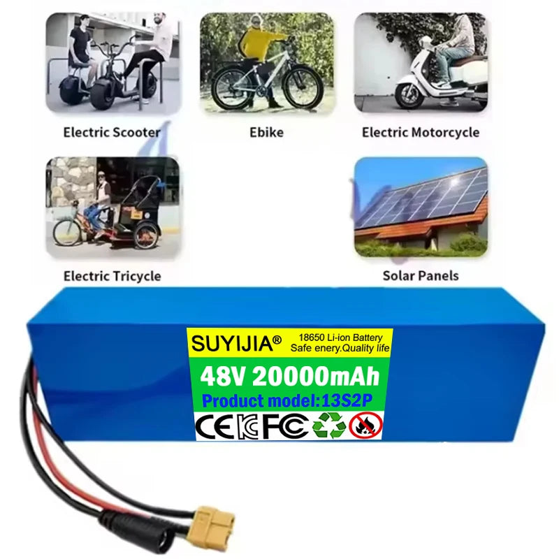 New 13S2P 48V 20000mAh Lithium Battery Pack Suitable for M365 Electric Scooter with Built-In BMS 18650 Battery Upgraded Version Zpaxo