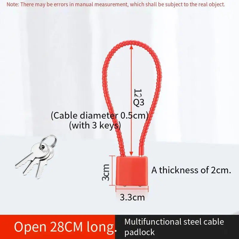 Steel Wire Cable Padlock – Cabinet, Bike & Locker Lock