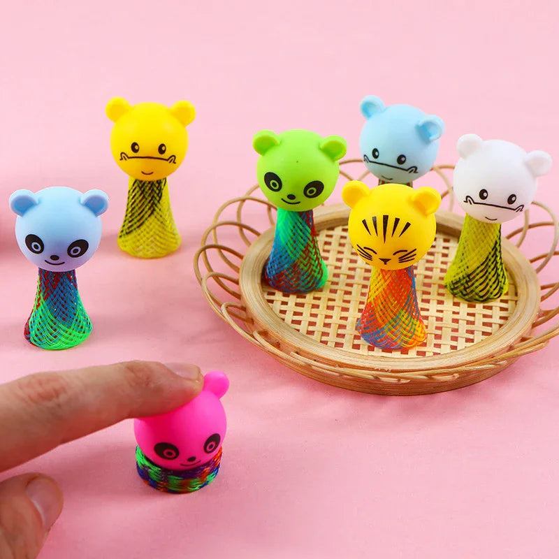 10/20PCS Cartoon Mini Animal Jumping Doll Games Toys for Kids Birthday Party Favors Goodie Bag Piniata Fillers Baby Shower Gift Zpaxo
