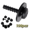 100pcs Durable Material Car Underbody Engine Cover Panels Screws Sturdy Material Rust Resistance Screws with Grommet Clips Zpaxo Black