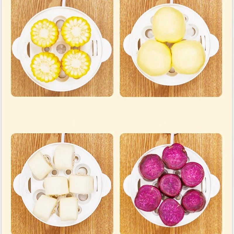 Double Layers Electric Egg Boiler Multifunctional Breakfast Cooking Machine Mini Egg Steamer Poacher Kitchen Accessory Zpaxo