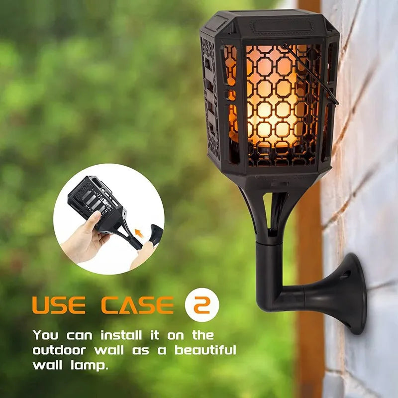 Solar LED Lights Outdoor Garden Landscape Lawn Lamp Retro Metal Zpaxo