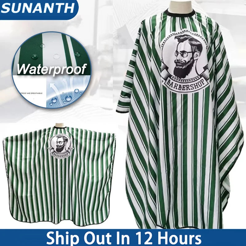 Retro Barber Cape – Waterproof Anti-Static Haircut Apron Barber Haircut Cape Zpaxo