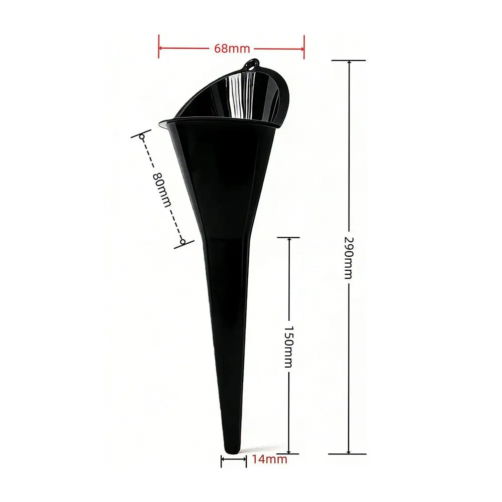 Long Stem Refueling Funnel – Oil, Gas & Fuel for Car & Bike Automotive Funnel Zpaxo Black L