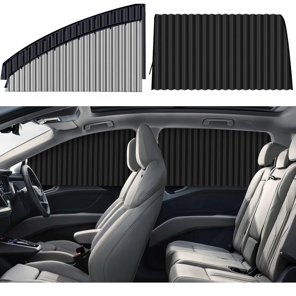 Car Side Window SunShades Privacy Magnetic Curtains Black Uv Protection Keeps Cooler Screen for Baby Sleeping Pure Cloth Auto Zpaxo
