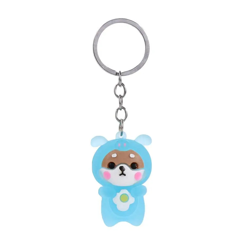 Boy Girl Gift Doll Bear Pendant Bag Key Chain Shoulder Bag Keychain Flashing Light Keychain Doll Pendant Key Rings Zpaxo blue