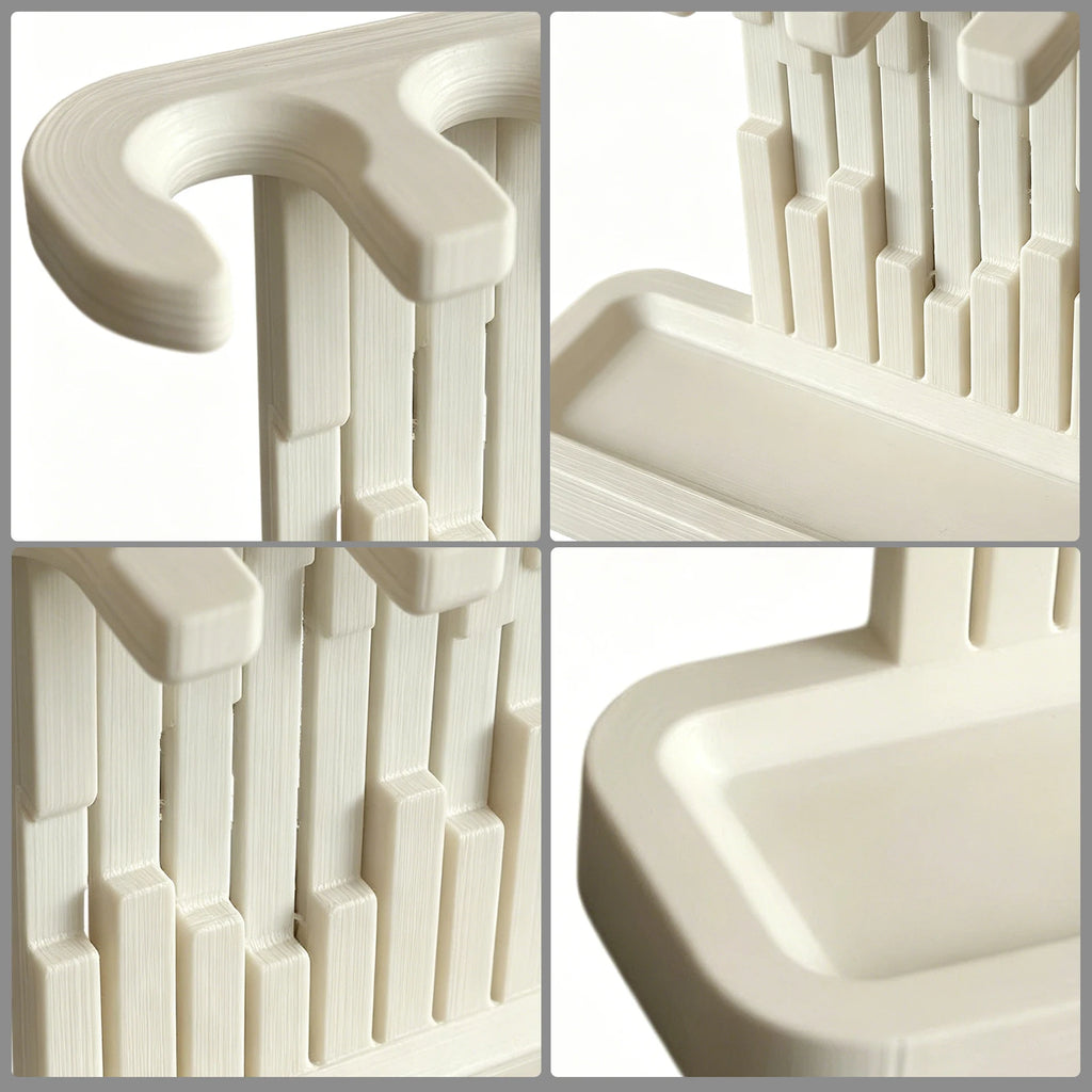 Tooth Brushing Holder 3D Printed Brush Head Organizer Drain Tray