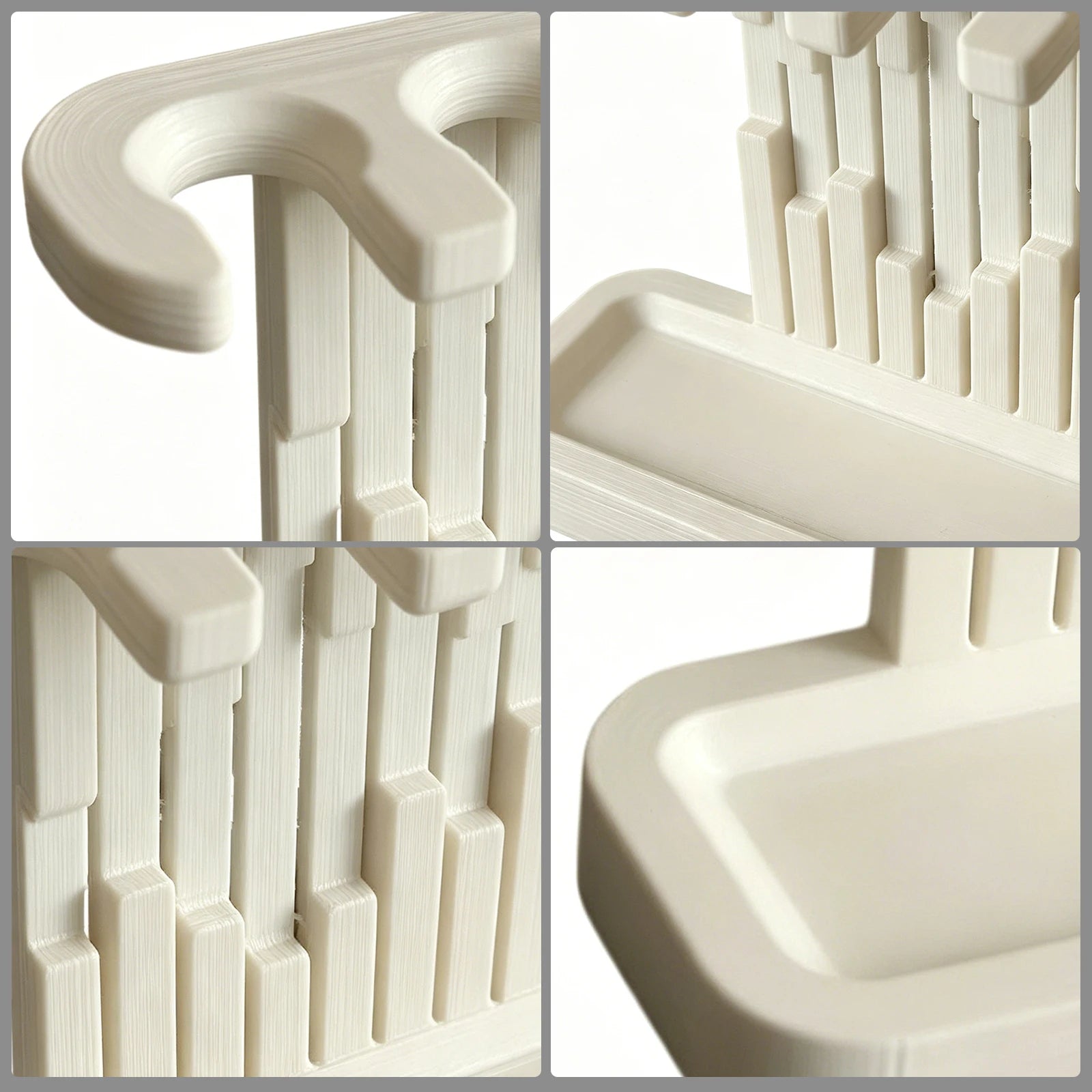 Tooth Brushing Holder 3D Printed Brush Head Organizer Drain Tray