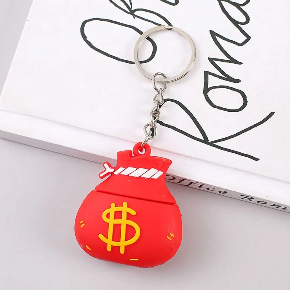 PVC Chinese New Year Keychain Cartoon Trinket Lucky Charm Bag Car Key Chain Ins Chinese Style Dragon Year Cartoon Keyring Zpaxo