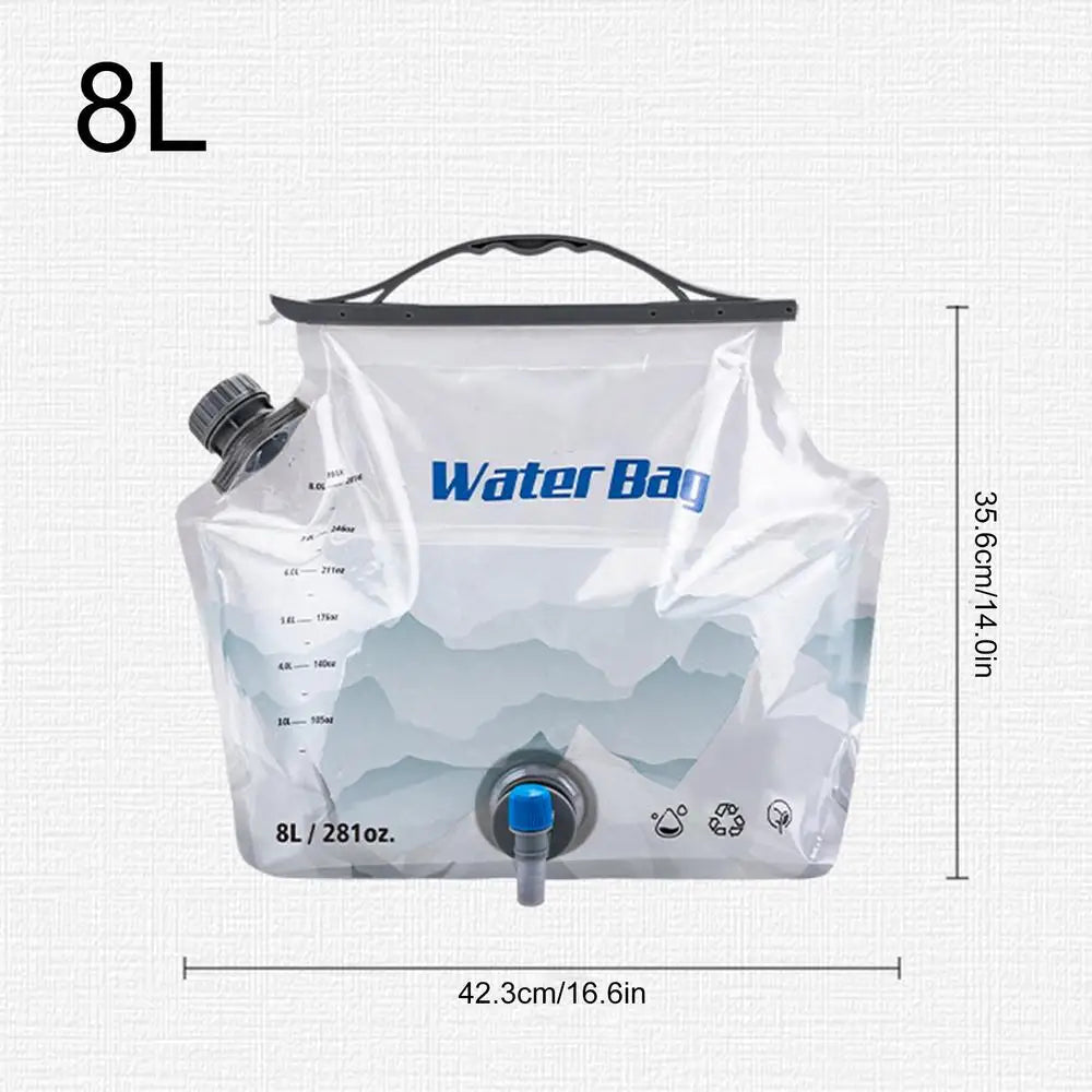 Foldable Water Bag Portable Camping Container Spigot Leak Proof
