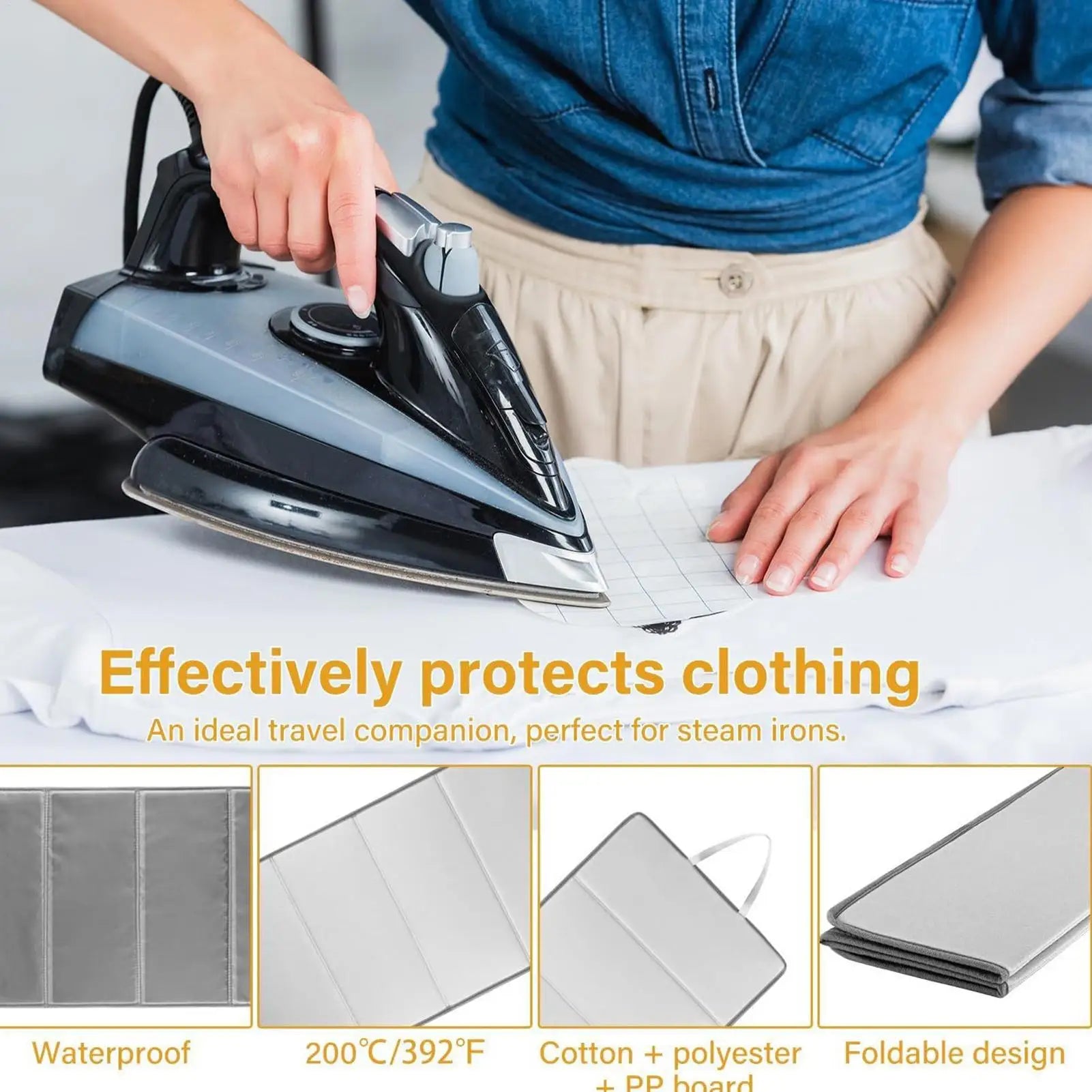 Clothes Steam Board Foldable Double-sided Garment Cover Sewing