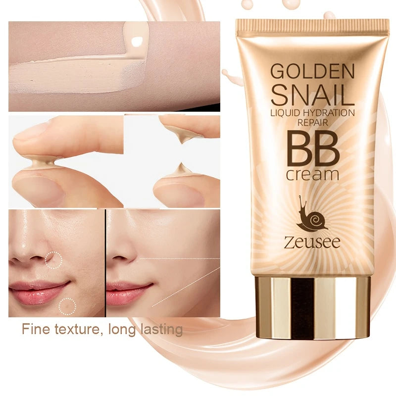 Golden Snail BB Cream Matte Moisturizing Foundation Primer Full Zpaxo