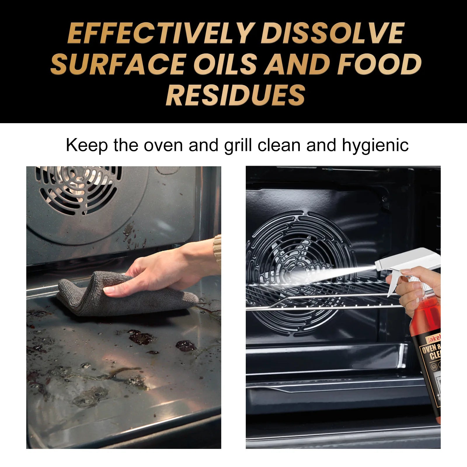 JAKEHOE Oven & Stove Foam Cleaner – Cuts Grease & Grime Fast Oven Foam Cleaner Zpaxo