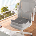 1pc Memory Foam Seat Cushion - 3D Ergonomic Support| Light Green & Grey, Washable Polyester, Car/Office Essentials Home Zpaxo As shown