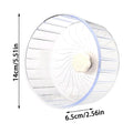 Hamster Wheel Small Double-Bearing Quiet Spinner Gerbil Small Animals Running Wheel for Mice Dwarf Animals Pets Cage Zpaxo Transparent