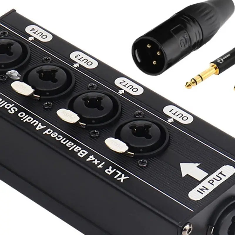 652F Professional 3Pin Balanced Sound Splitter 1 Input 4 Output Zpaxo