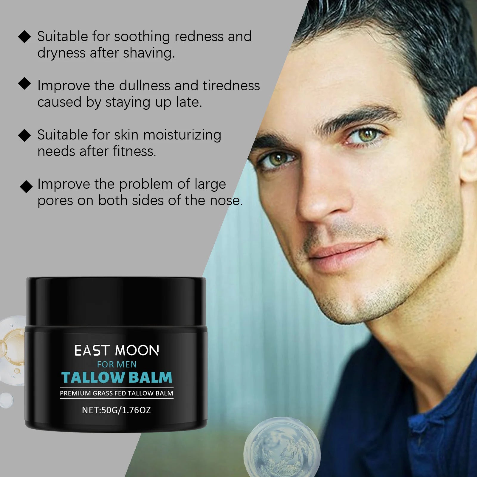 Men's Tallow Balm Anti-Wrinkle Firming Face Cream – 50g Men's Face Cream Zpaxo