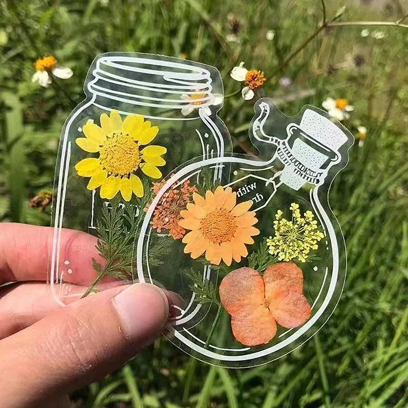 Personalized Glassware Drie Bookmarks Dried Flowers Plant Samples Zpaxo