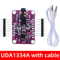 DA1334A I2S Stereo Audio DAC Decoder Module, 3.3V-5V Wide Voltage Compatible with for Arduino Zpaxo UDA1334A with cable