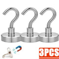 Heavy Duty Magnetic Hooks – NdFeB Wall-Mount Hangers 3/12/18 Pack