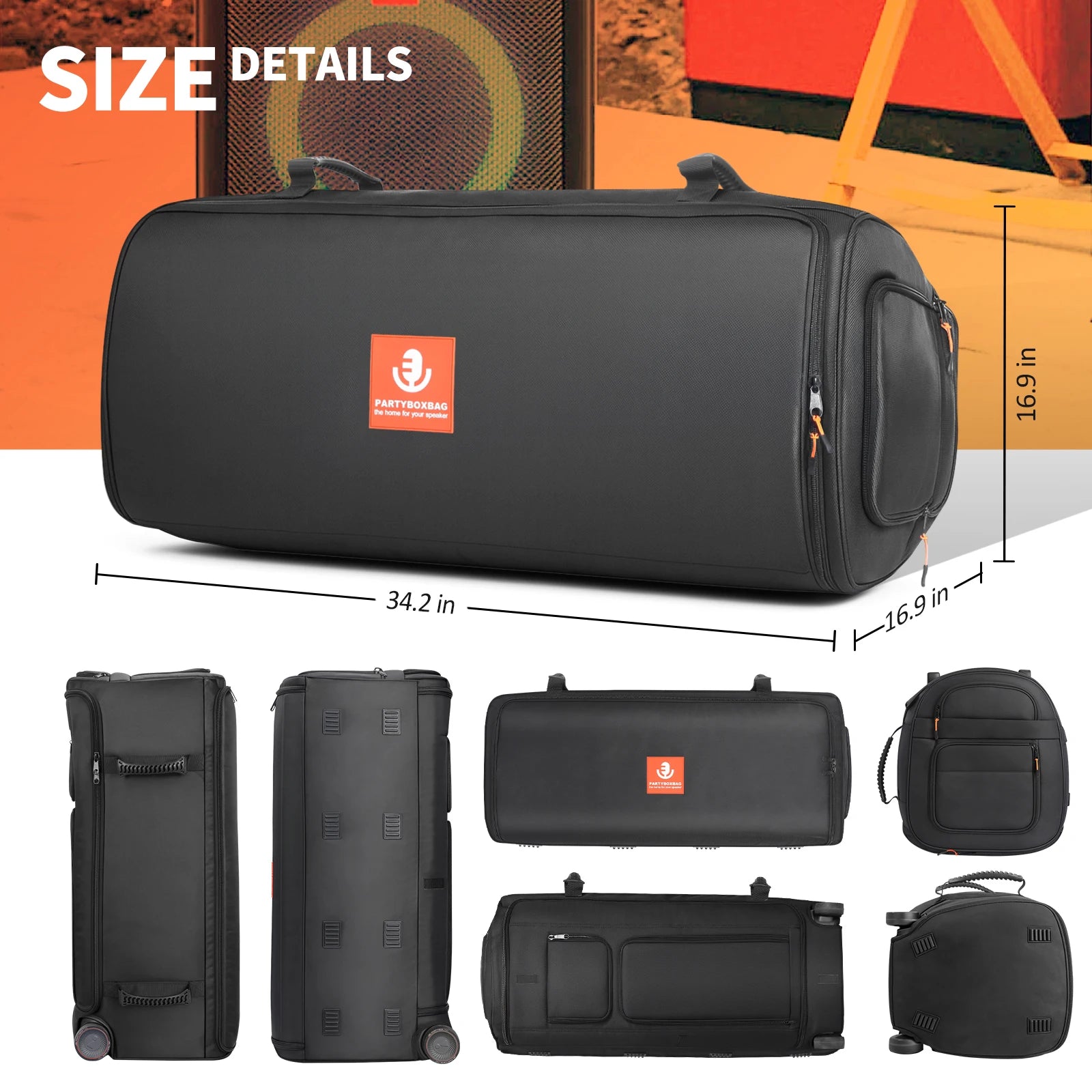 Speaker Case Without Wheels Portable Dust Cover Storage Bag