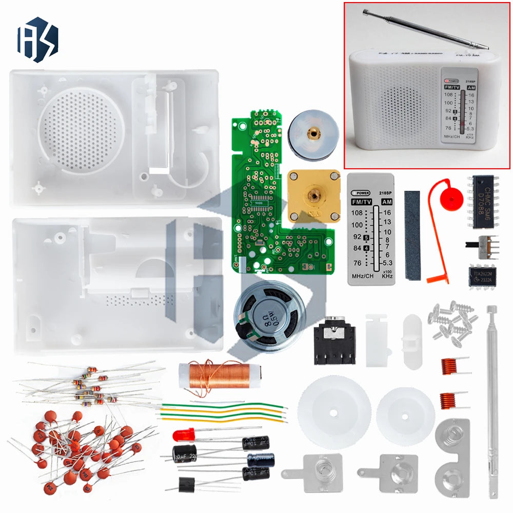 1 Set AM/FM Stereo Radio Kit (Model CF210SP): DIY Electronic Production Suite for Arduino Zpaxo