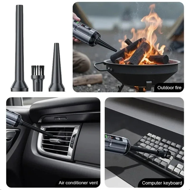 17000PA Car Vacuum Cleaner with Brushless Motor Handheld Vacuum Portable Cordless Compressed Air Duster for Car Home Office Pet Zpaxo