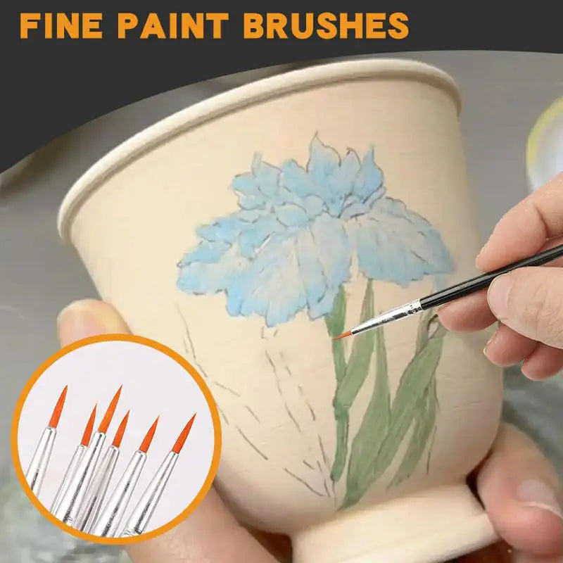 Nylon Paint Brush Set – Acrylic, Watercolor, Oil & Gouache