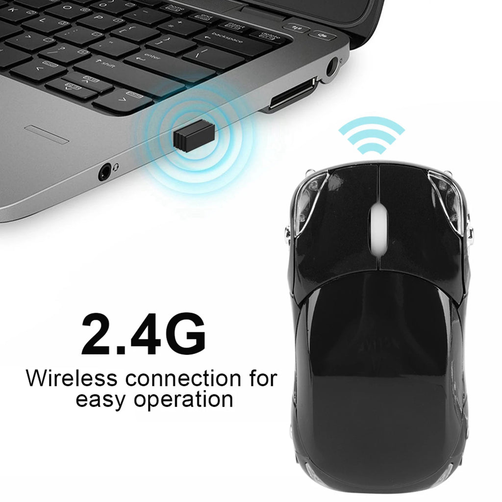 Car Mouse Wireless Optical 1600DPI Mac ME Windows Tablet Gaming Office