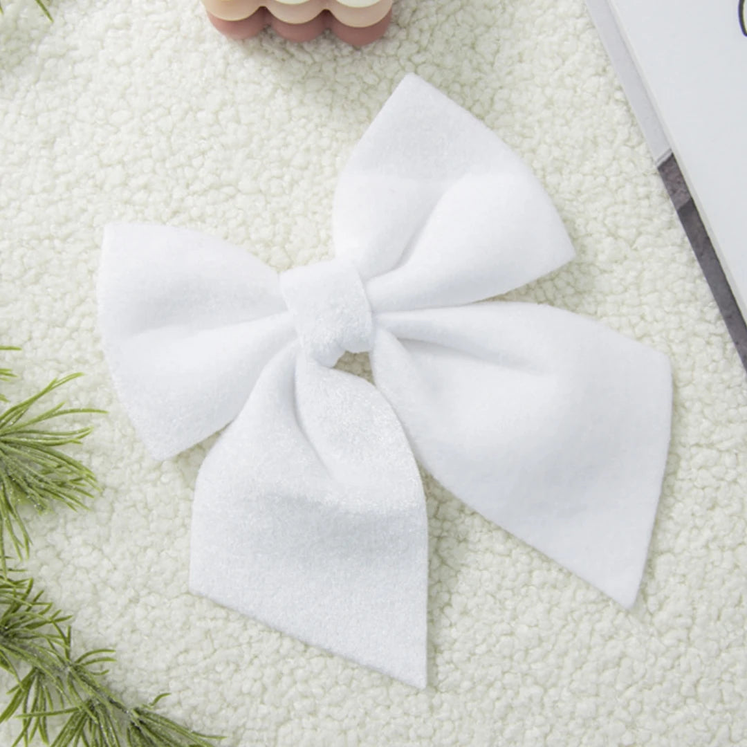 Velvet Christmas Bow Ornament – Pink, Green & White Tree Decor Christmas Bow Ornament Zpaxo