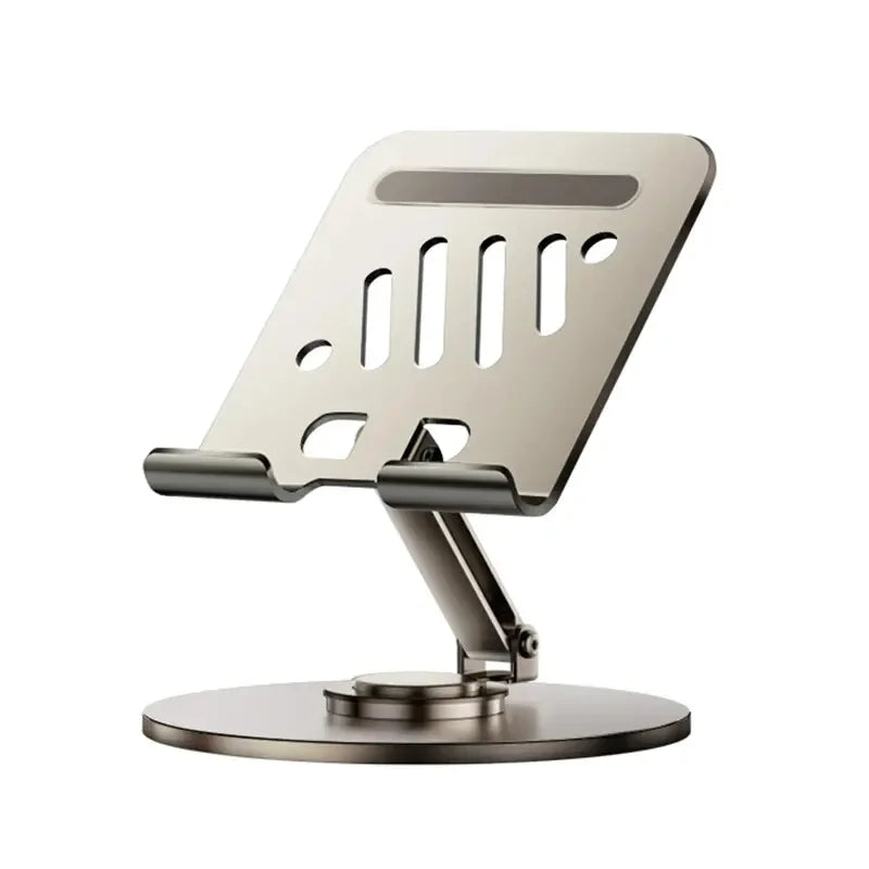 All Metal Aluminum 360 Rotation Foldable Mobile Phone Holder Desktop Zpaxo Gray