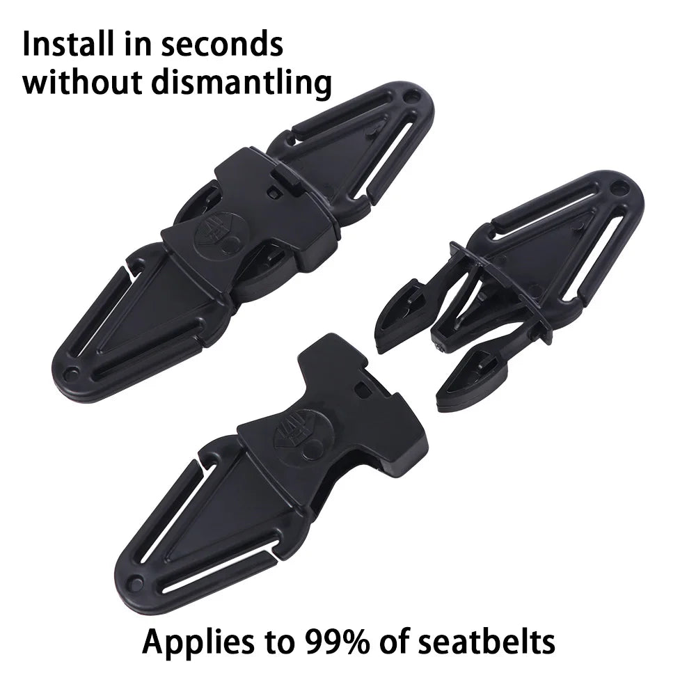 Black Child Seat Buckle Safety Cover Fixer Adjuster Shoulder Belt Zpaxo
