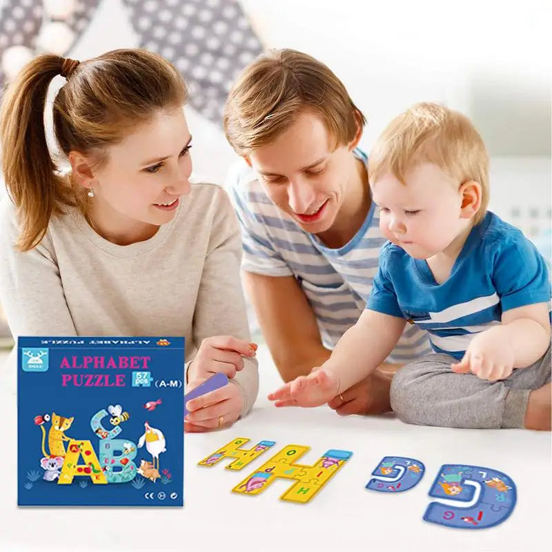 Kids Jigsaw Puzzles Alphabet Jigsaw Puzzles For Kids Educational Game Preschoolers Recognition Tool For 3-6 Years Old Boys Girls Zpaxo