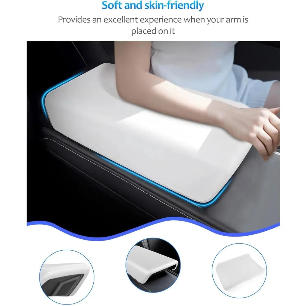 Tesla Model Y & Model 3 Armrest Console Cover – Waterproof TPE